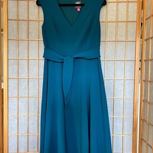 Vince Camuto Teal Cap Sleeve Dress